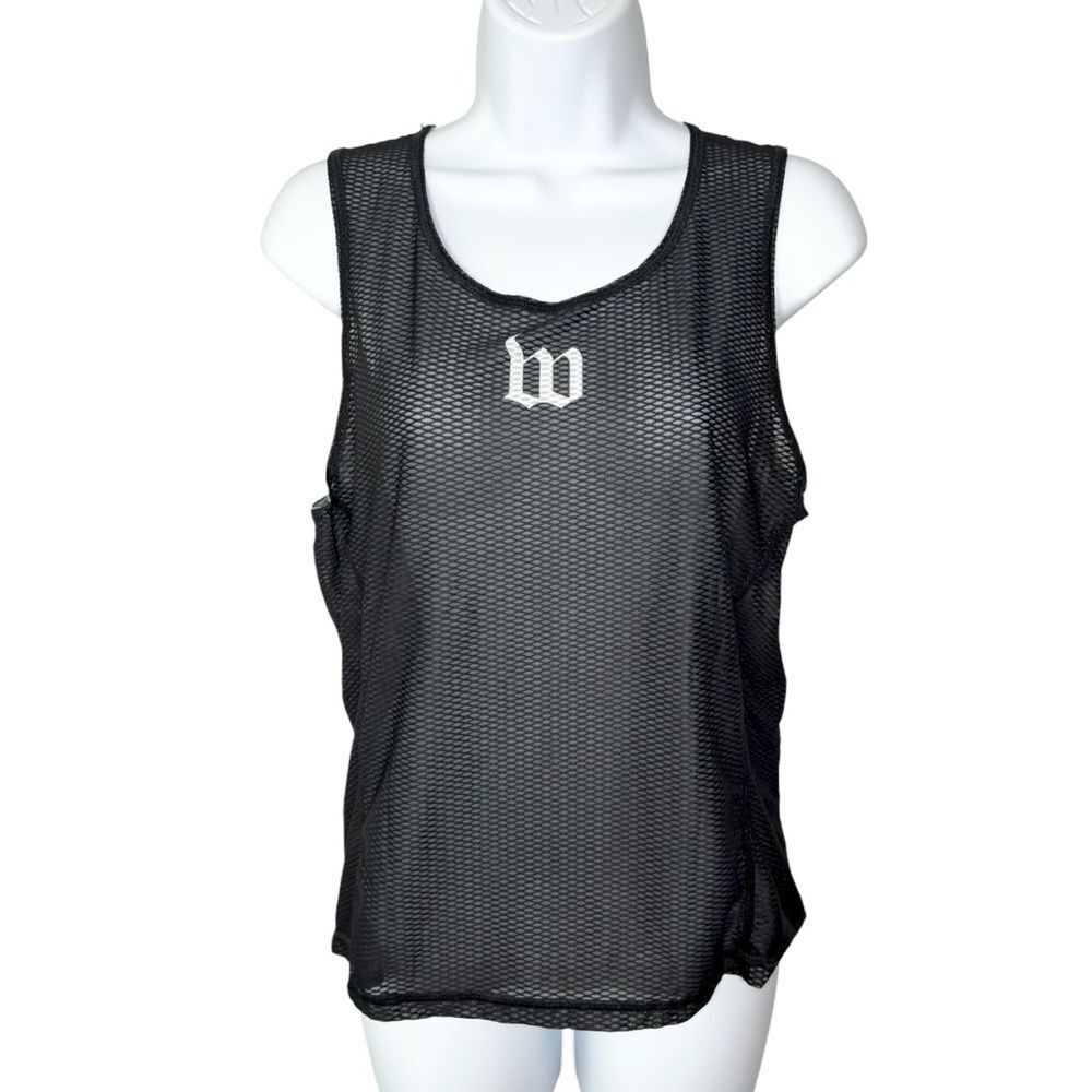 Wattie Ink Women’s XL Triathlon Black Mesh Tri Tank